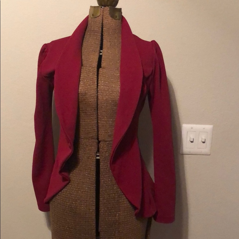 NWOT Burgundy Blazer S